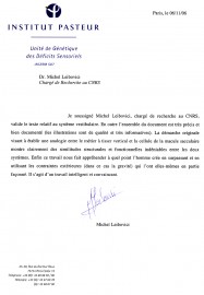 Michel Leibovici, Metier a tisser, Philippe Roi, chercheur en neurosciences, mouvement, Tristan Girard, Institut Pasteur, orientation, cellules ciliees, vestibulaires,analogie, theorie sensorielle, neurosciences