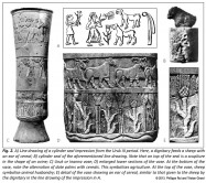 Uruk Mesopotamia warka vase cylinder seal sheep plant ovine Inanna agriculture animal husbandry
