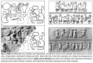 drum harp Mesopotamia elam cylinder seal banquet harpist Choga Mish